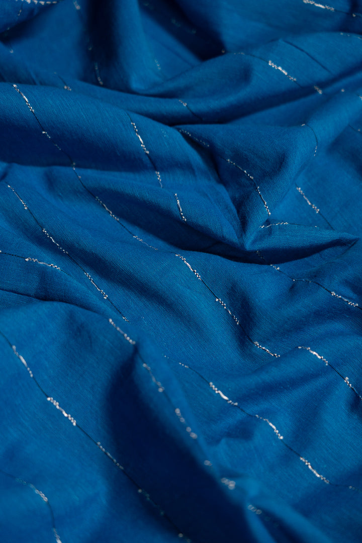 Blue Ilkal Handloom Cotton Saree Neela-4-The-Indian-Motif