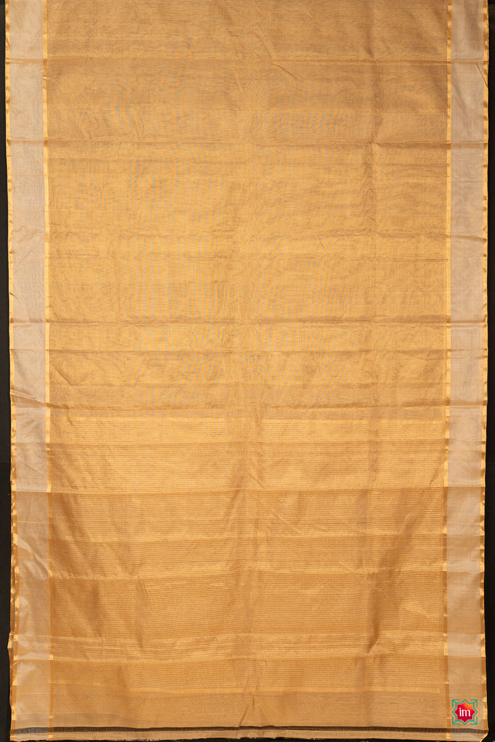 Golden Vintage Chanderi Silk Cotton Saree Masakali-5-The-Indian-Motif