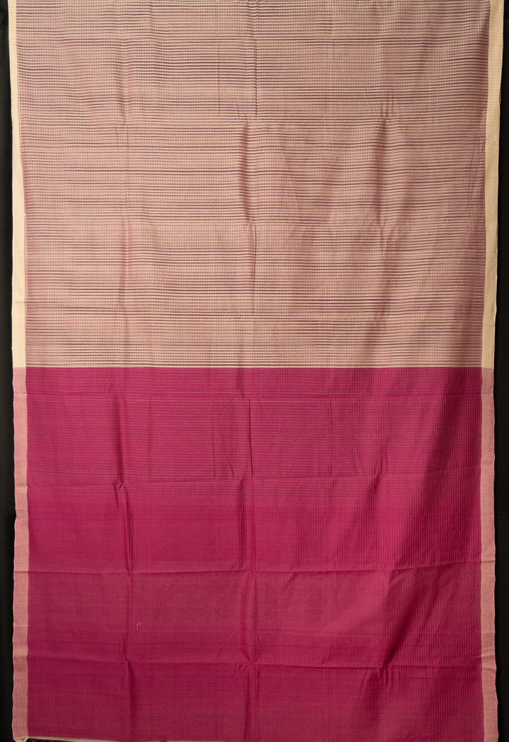 Onion Pink Handloom Mangalgiri Cotton Saree Flower-4-The-Indian-Motif