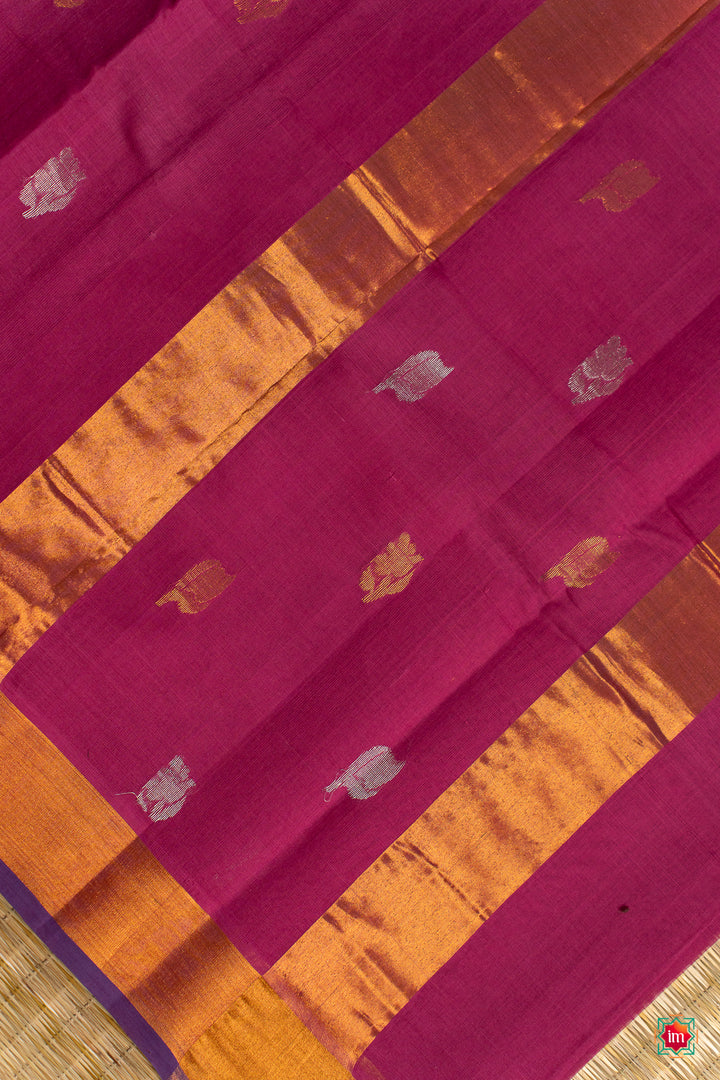 Pink Venkatagiri Cotton Zari Saree Devina-5-The-Indian-Motif