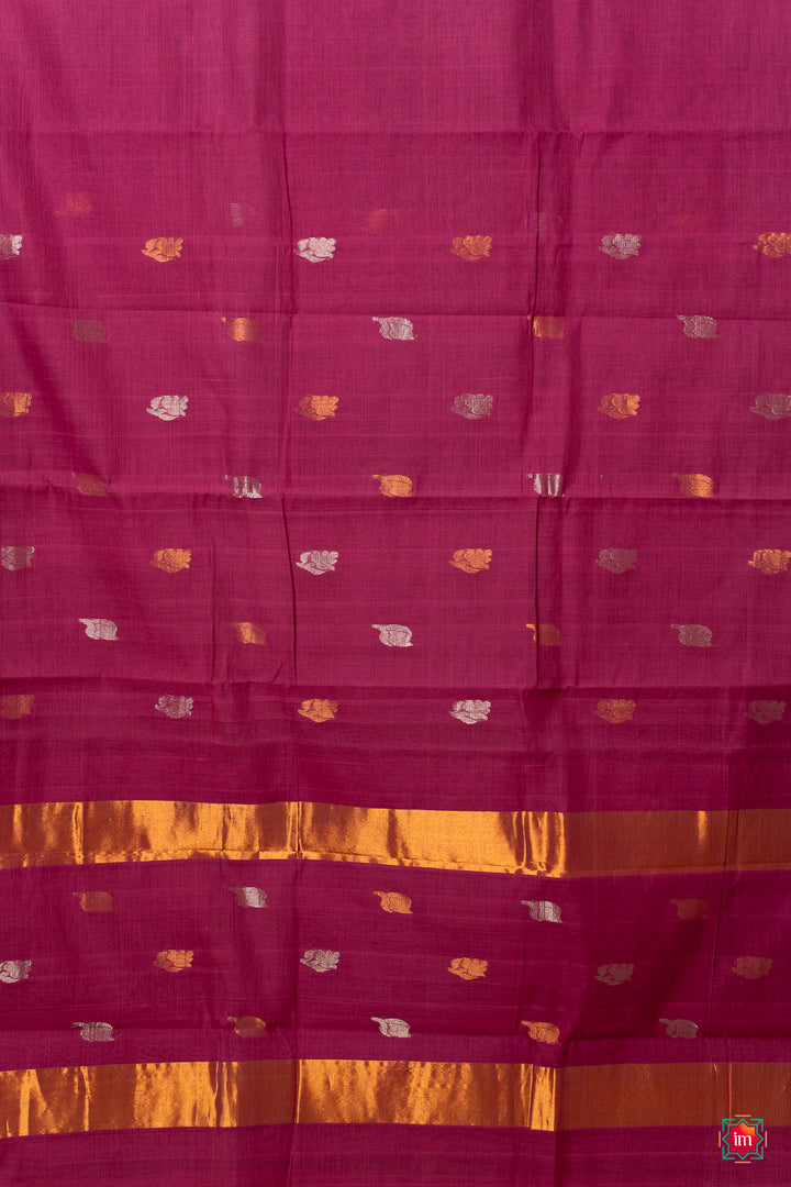 Pink Venkatagiri Cotton Zari Saree Devina-6-The-Indian-Motif