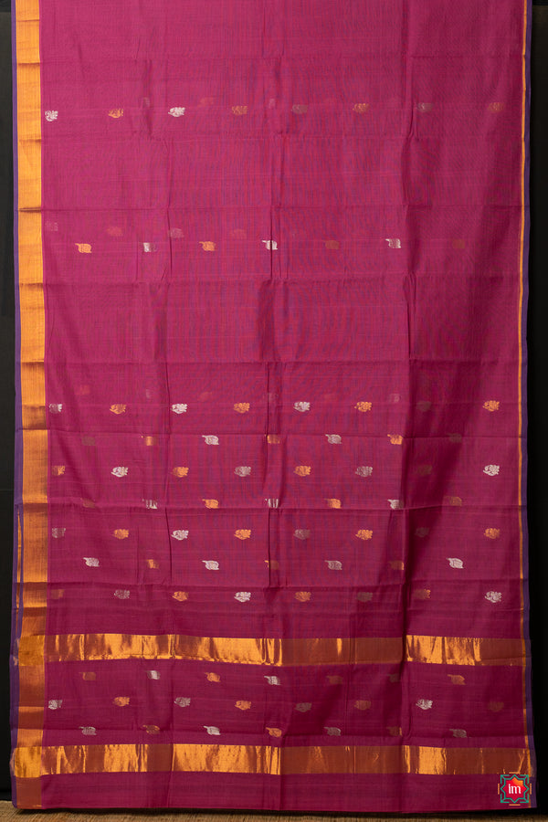 
Pink Venkatagiri Cotton Zari Saree Devina-The-Indian-Motif