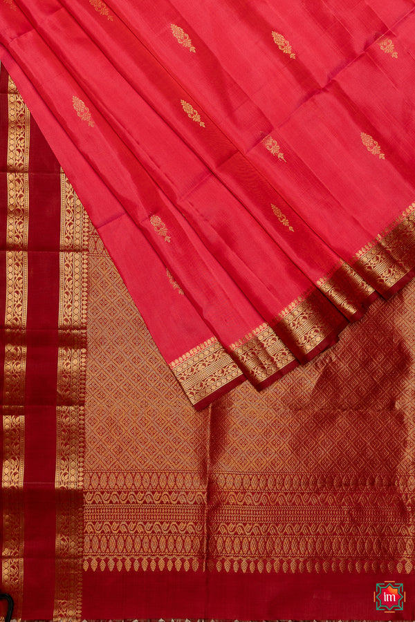 Pink Handloom Silk Saree PannirRoja