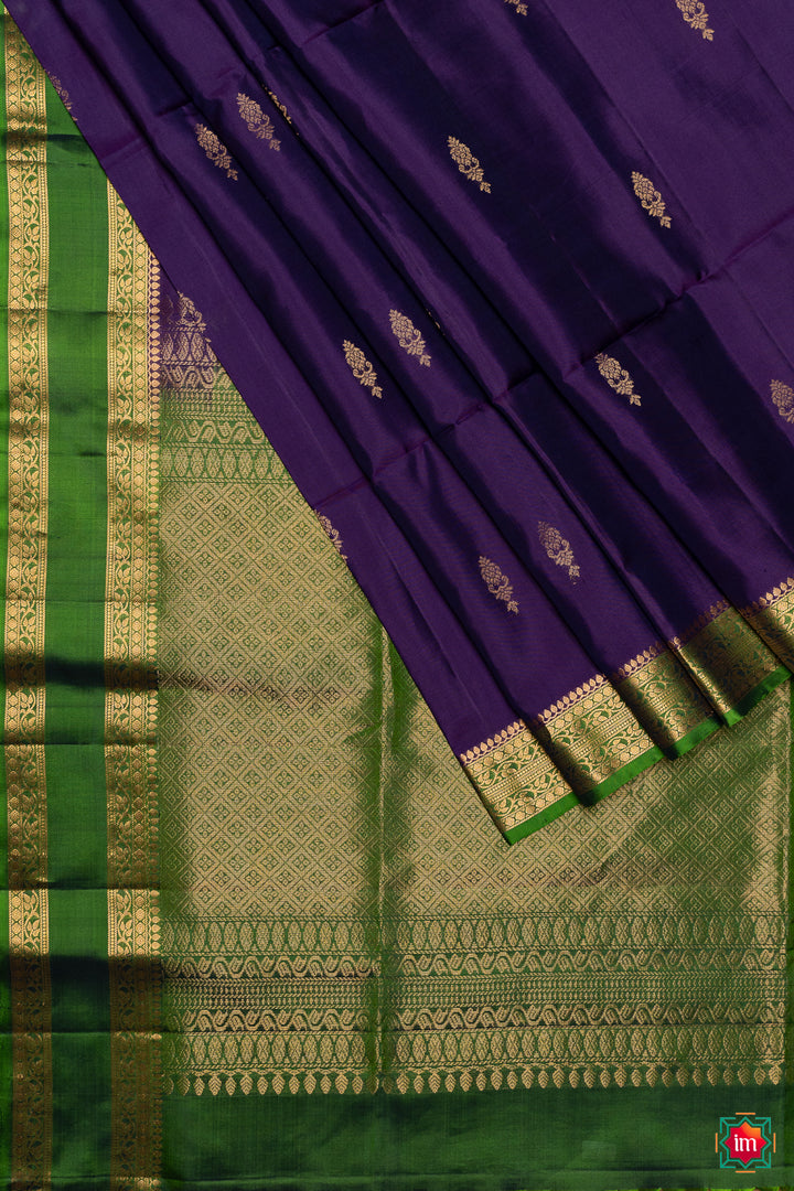 Purple-Green-Handloom-Silk-Saree-Samudram-5-The-Indian-Motif