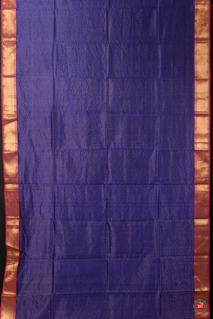 Purple Handwoven Maheshwari Silk Cotton Saree Siddhi-4-The-Indian-Motif
