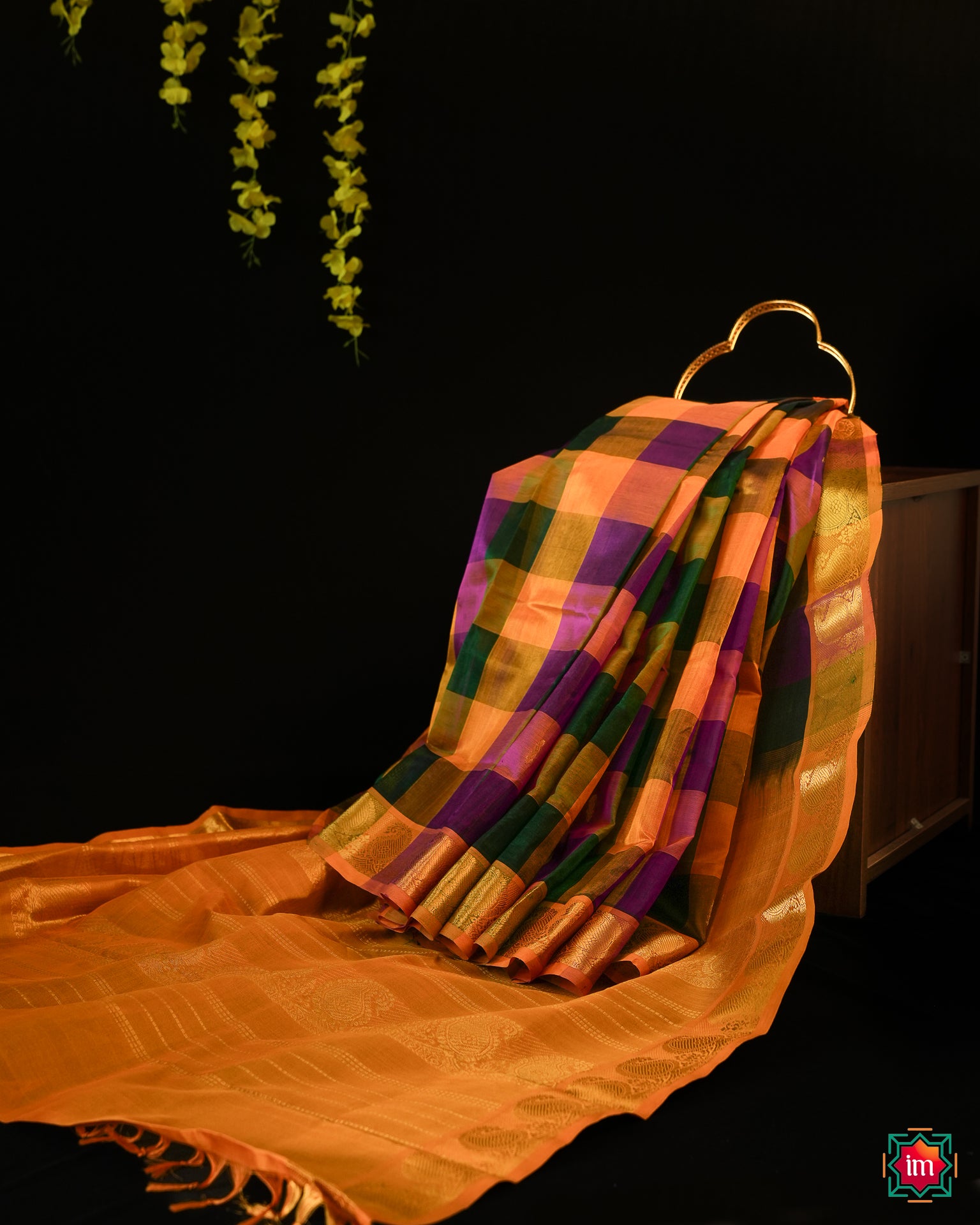 Kanchi Silk Yardage in Palum Pazhamum with Zari Kattam NPP525