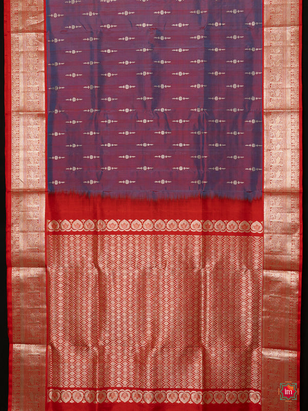 Purple With Red Venkatagiri Silk Saree Bhairavi