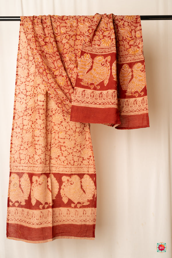 Handblockprinted Kalamkari Stole Parijat